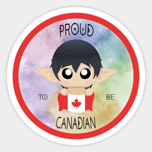 Proud to be Canadian (Sleepy Forest Creatures) Sticker